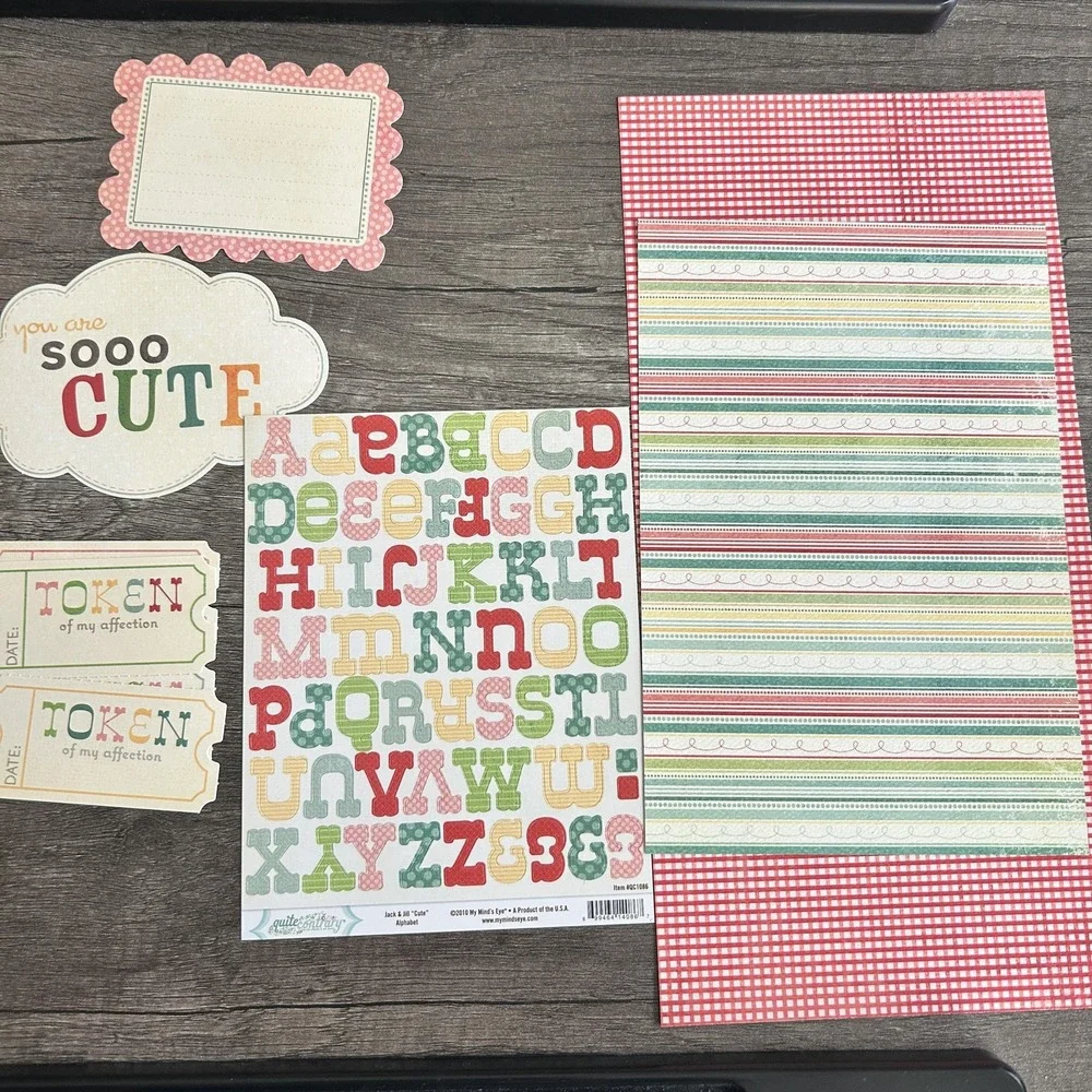 Scrapbooking‎ Lot Including Premade Layouts And My Minds Eye Coordinating Pieces